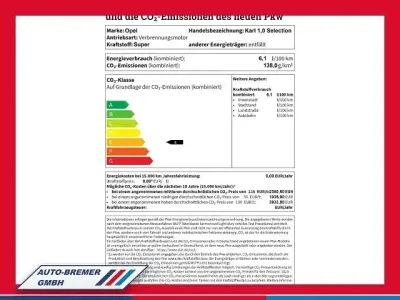 Brugt Opel Karl Selection 73 HK (53 kW) 2019 Sort Hatchback