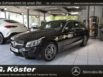 Gebraucht Mercedes C180 AMG line 156 PS (114 kW) 2020 Obsidianschwarz  lack Kombi