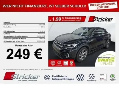 Gebraucht VW T-Roc Cabriolet R-line 150 PS (110 kW) 2025 Deep black perleffekt schwarz (metallic) Cabrio