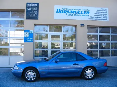 Gebraucht Mercedes SL320 231 PS (169 kW) 1997 Designoblau (012u) (metallic) Cabrio