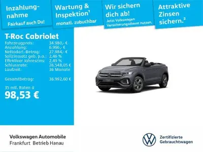 Gebraucht VW T-Roc Cabriolet R-line 150 PS (110 kW) 2025 Grau Cabrio