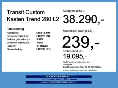 Neu Ford Transit Custom Trend 136 PS (100 kW) 2026 Frost weiß Van / Kleinbus