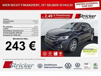Gebraucht VW T-Roc Cabriolet R-line 150 PS (110 kW) 2025 Deep black perleffekt schwarz Cabrio