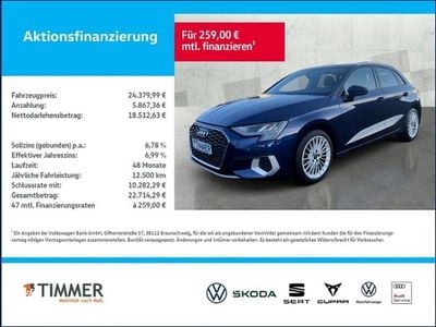 Gebraucht Audi A3 Ambiente 150 PS (110 kW) 2022 Blau Limousine