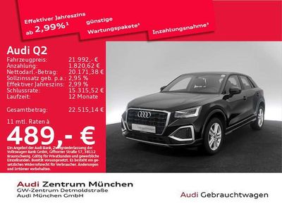 Gebraucht Audi Q2 Advanced Plus 110 PS (80 kW) 2023 Brillantschwarz SUV