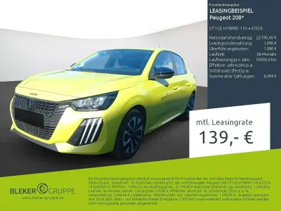 Gebraucht Peugeot 208 Style 101 PS (74 kW) 2025 Farbe aguedagelb/typ aussenverkleidung metalliclackierung Kleinwagen