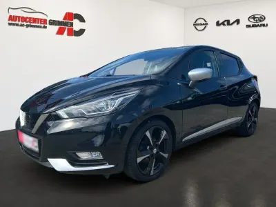 Occasion Nissan Micra Tekna 90 PK (66 kW) 2017 Zwart Hatchback