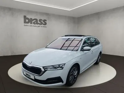 Gebraucht Skoda Octavia Ambition 150 PS (110 kW) 2022 Moonweiß perleffekt / moonweiss metallic Kombi