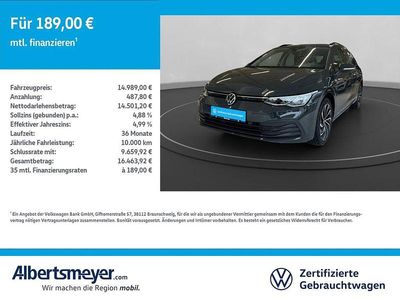 Grau Gebraucht 2022 VW Golf VIII Life Kombi | 14.989 € (Fairer Preis)