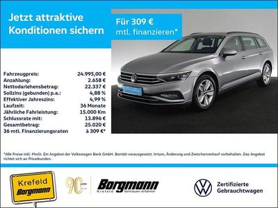Gebraucht VW Passat Business 200 PS (147 kW) 2022 Pyritsilber metallic (metallic) Kombi