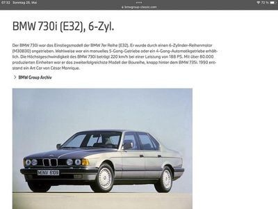Gebraucht BMW 730 Shadowline 188 PS (138 kW) 1991 Grau Limousine