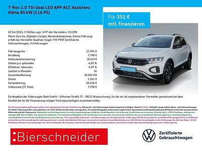 Weiß Gebraucht 2025 VW T-Roc Goal SUV | 25.991 € (Guter Preis)
