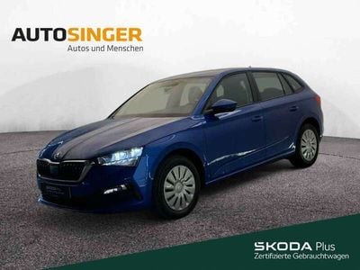 Raceblau metallic Gebraucht 2021 Skoda Scala Active Kleinwagen | 16.610 € (Fairer Preis)