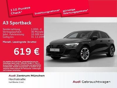 Mythosschwarz metallic Gebraucht 2025 Audi A3 Sportback e-tron S-Line Kleinwagen | 45.882 €