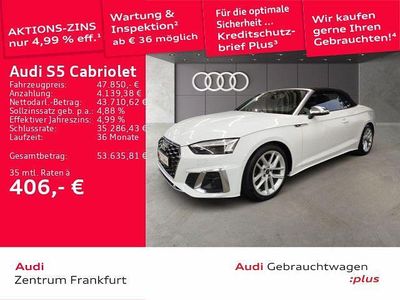 Gebraucht Audi S5 Cabriolet Sport 354 PS (260 kW) 2023 Arkonaweiß/verdeck schwarz Cabrio