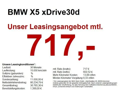 Neu BMW X5 M Sport 286 PS (210 kW) 2026 Schwarz SUV