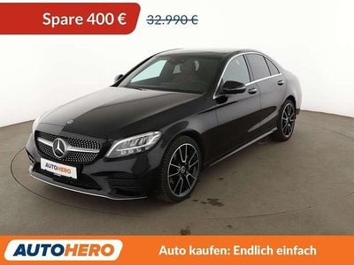 Gebraucht Mercedes C220 AMG line 194 PS (142 kW) 2020 Schwarz/baltic black Limousine