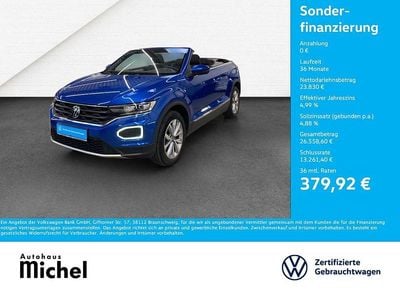 Gebraucht VW T-Roc Cabriolet Style 150 PS (110 kW) 2021 Blau Cabrio