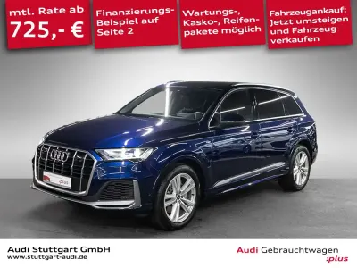 Gebraucht Audi Q7 S-Line 340 PS (250 kW) 2022 Navarrablau metallic SUV