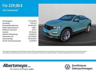 Gebraucht VW T-Roc Cabriolet Style 110 PS (80 kW) 2021 Grün Cabrio
