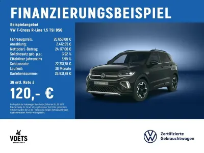 Gebraucht VW T-Cross R-line 150 PS (110 kW) 2025 Schwarz SUV