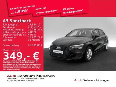 Brugt Audi A3 Design 131 HK (96 kW) 2022 Sort Sedan