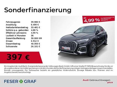 Gebraucht Audi Q5 Sportback S-Line 204 PS (150 kW) 2022 Mythosschwarz metallic SUV
