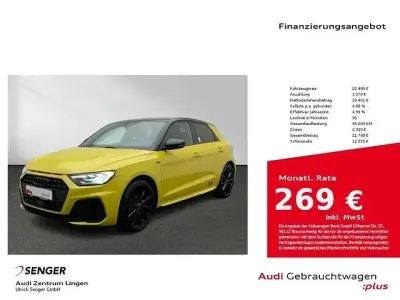 Brugt Audi A1 Sportback S-Line 95 HK (69 kW) 2022 Gul Hatchback