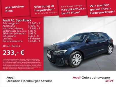 Gebraucht Audi A1 Sportback Ambiente 95 PS (69 kW) 2021 Firmamentblau metallic Kleinwagen