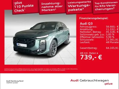 Używany Audi Q3 Sportback Sport 150 KM (110 kW) 2026 Zielony SUV