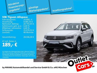 Weiß Gebraucht 2022 VW Tiguan Allspace Life SUV | 24.880 € (Guter Preis)