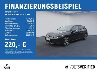 Gebraucht VW Golf VIII Style 131 PS (96 kW) 2024 Schwarz Limousine