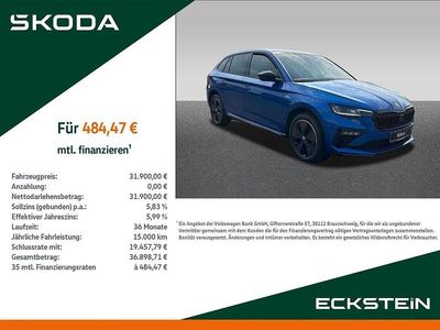 Raceblau metallic Gebraucht 2024 Skoda Scala Monte Carlo Kleinwagen | 31.900 € (Teuer)