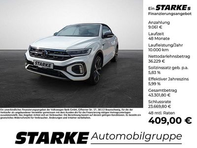 Gebraucht VW T-Roc Cabriolet R-line 150 PS (110 kW) 2022 Schwarz (deep black perleffekt) Cabrio