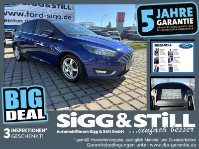Brugt Ford Focus Titanium 125 HK (91 kW) 2018 Blå Sedan