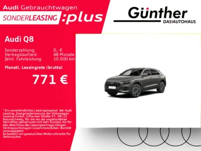 Gebraucht Audi Q8 S-Line 340 PS (250 kW) 2022 Samuraigrau metallic SUV