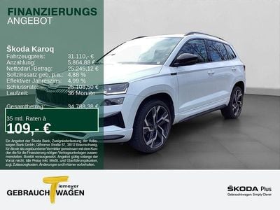 Gebraucht Skoda Karoq SportLine 150 PS (110 kW) 2025 Weiß SUV