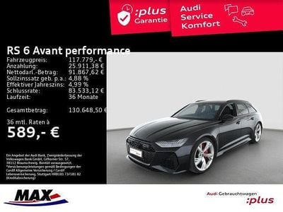 Brugt Audi RS6 Performance 630 HK (463 kW) 2025 Sort Stationcar