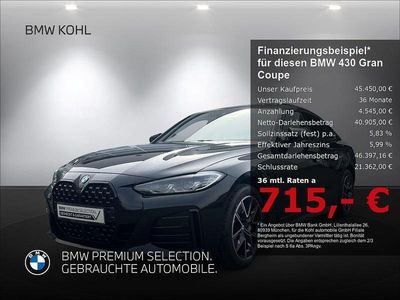 Gebraucht BMW 430 Gran Coupé Shadowline 286 PS (210 kW) 2023 Schwarz Coupé