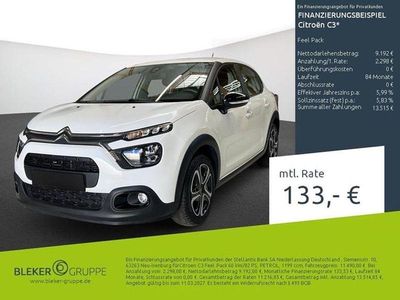 Gebraucht Citroën C3 Feel 82 PS (60 kW) 2022 Lack weiss banquise/deckende lackierung Kleinwagen