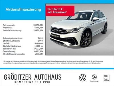 Weiß Gebraucht 2022 VW Tiguan R-line SUV | 33.489 € (Guter Preis)