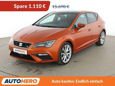 Usata Seat Leon Beats 150 CV (110 kW) 2019 Arancione Berlina