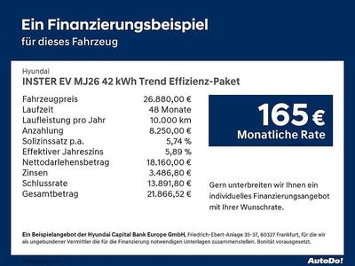 Neu Hyundai Inster Trend 71 kW (97 PS) 2025 Weiß Kleinwagen
