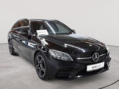 Obsidianschwarz metallic Gebraucht 2020 Mercedes C220 AMG line Kombi | 17.990 € (Fairer Preis)