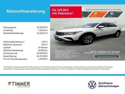 Usata VW Tiguan Elegance 150 CV (110 kW) 2023 Bianco SUV