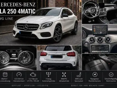 Gebraucht Mercedes GLA250 AMG line 211 PS (155 kW) 2017 Weiß SUV