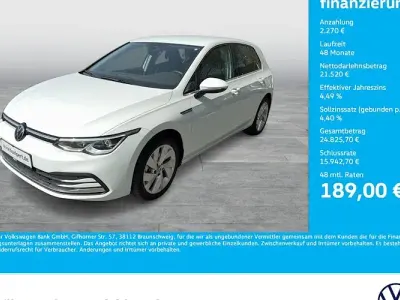Brugt VW Golf VIII Style 131 HK (96 kW) 2024 Hvid Sedan