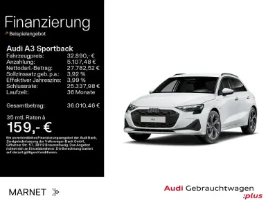 Gebraucht Audi A3 Sport 204 PS (150 kW) 2025 Gletscherweiß metallic Limousine
