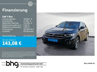 Usata VW T-Roc R-line 110 CV (80 kW) 2023 Nero SUV
