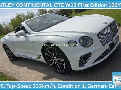 Begagnad Bentley Continental GT Convertible Mulliner 635 HK (467 kW) 2019 Vit Cab